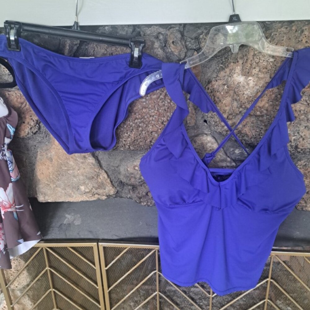 NWT Deep Purple Tankini Set
